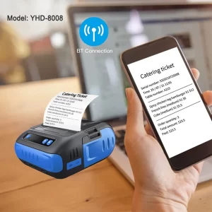 طابعة بلوتوث محمولة 2 في 1 فواتير + لصاقات 80 ملم 8008