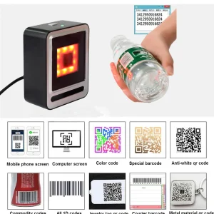قارئ باركود مكتبي شاشة مربعة كبيرة 9200 - 1D 2D QR