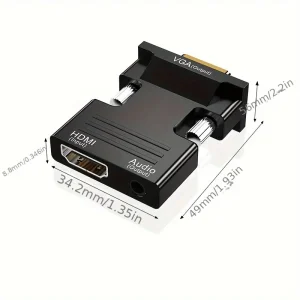 Converter HDMI to VGA with Audio محول مع صوت