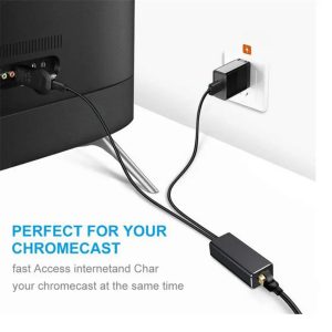 محول ايثرنت للأجهزة التلفزيونية Micro USB + USB To Ethernet