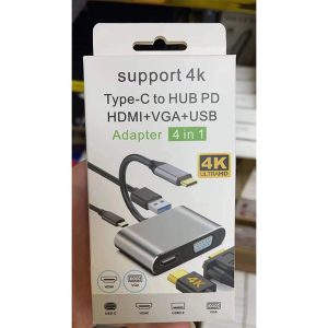 محول 4 في 1 Type-C HDMI VGA